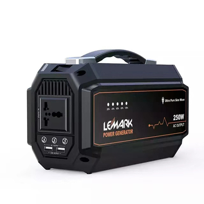 250W Lithium Battery Backup Power Supply Home Rechargeable Backup Solar Power Generator for Fishing Camping Travel